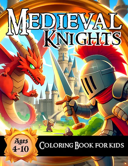 Buy in amazon Medieval Knights Coloring book for kids