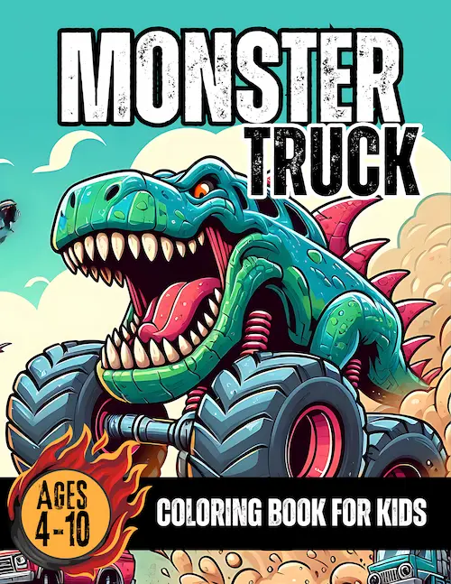 Buy in amazon monster truck coloring book for kids