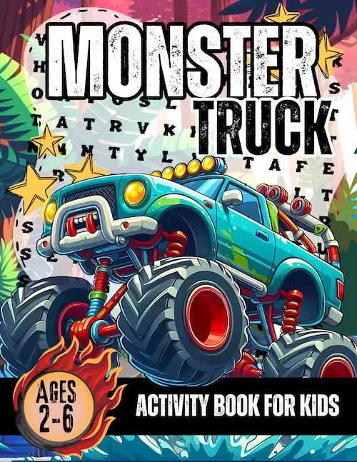 Amazon Monster truck activity book