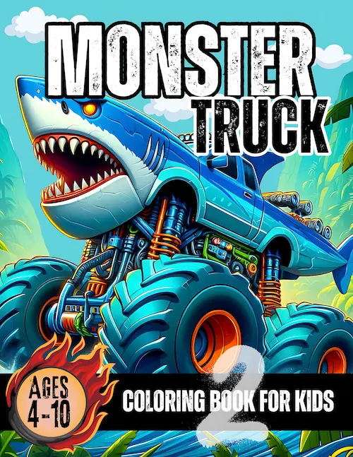 buy in amazon Monster Truck coloring Book 