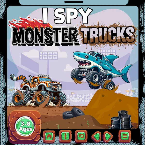 buy book of I spy monster trucks